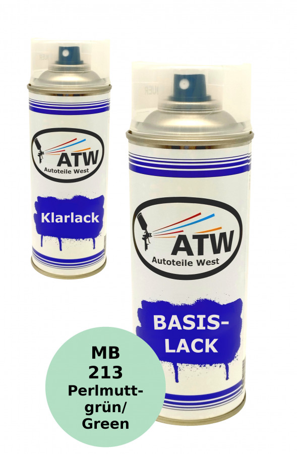 Autolack für Mercedes Benz 213 Perlmuttgrün / Green+400ml Klarlack Set